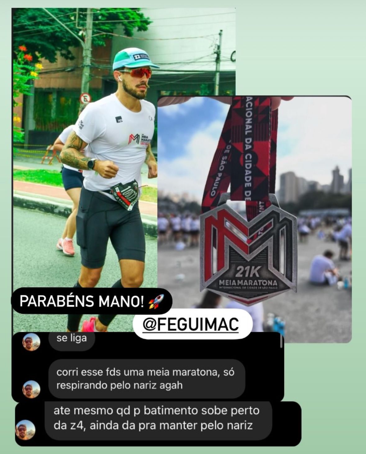 Relato sobre corrida de 8 km só com respiração nasal